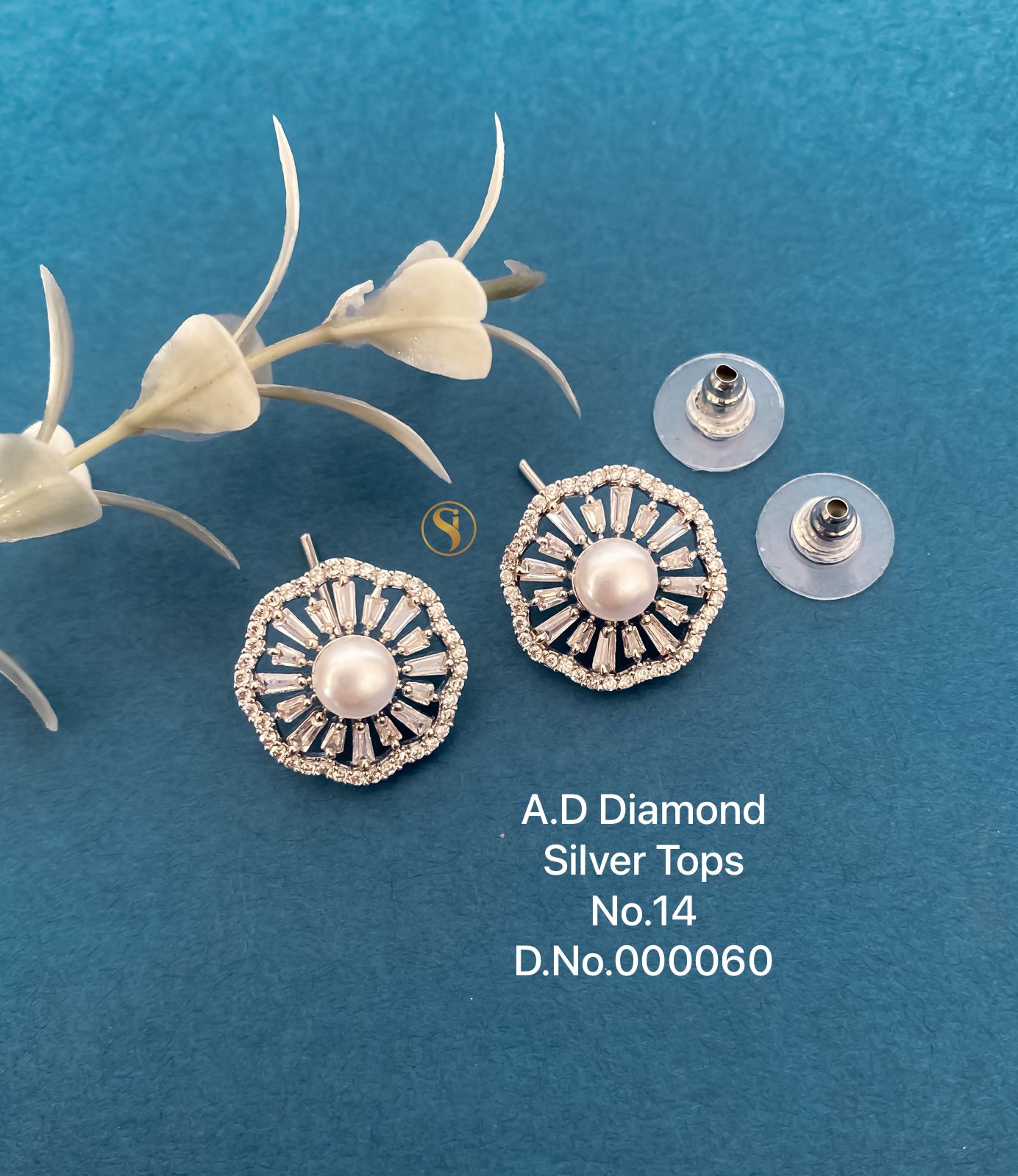 10 AD Diamond Party Wear Tops Earrings Wholesale Shop In Surat
